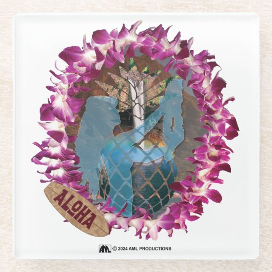 ALOHA 46 GLASUNTERSETZER (Vorderseite)