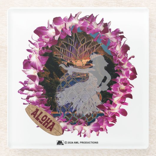 ALOHA 49 VERSION 1 GLASUNTERSETZER (Vorderseite)