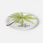 Aloha 50. Geburtstags-erwachsenes Pappteller (Schrägansicht)