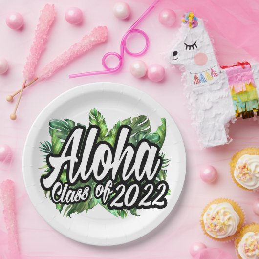 Aloha Abschluss Class of 2022 Luau Party Pappteller (Party)