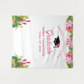 Aloha Abschluss Luau Class of 2024 Backdrop Wandteppich (Vorderseite (Horizontal))