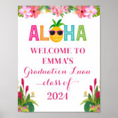 Aloha Abschluss Luau Class of 2024 Willkommen Poster (Vorne)