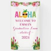 Aloha Abschluss Luau-Klasse 2024 Banner (Vertikal)