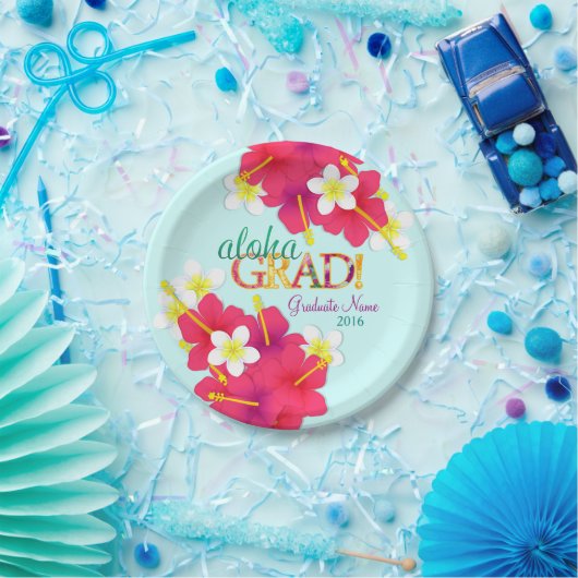 Aloha Absolvent hawaiischer Luau Teller (Party)