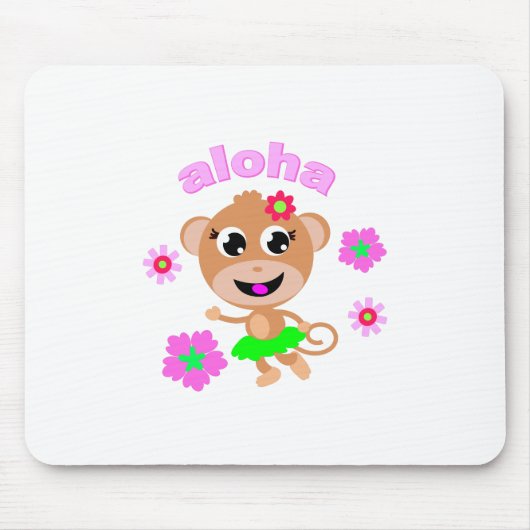 aloha Affeschirm Mousepad (Vorne)