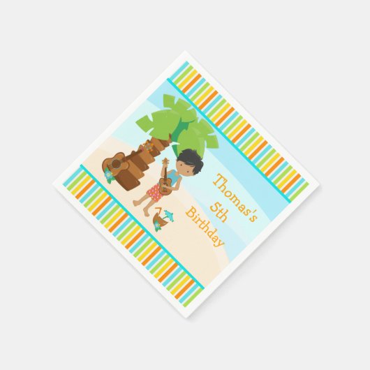 Aloha American Boy Party Serviette (Ecke)