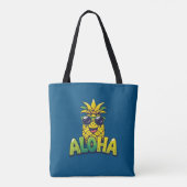 Aloha Ananas Aquamarin Schultertasche Tasche (Rückseite)