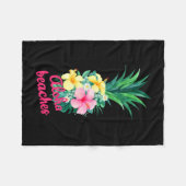 Aloha Ananas Blumen Aloha Hawaii Vintage Fleecedecke (Vorderseite (Horizontal))