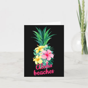 Aloha Ananas Blumen Aloha Hawaii Vintage Karte