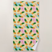 Aloha ananas Cocktail Strandtuch (Vorderseite)
