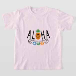 Aloha Ananas Design - Basic Mädchen T-Shirt