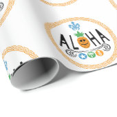 Aloha Ananas Design - Matte Wrapping Paper Geschenkpapier (Rolleneckpunkt)
