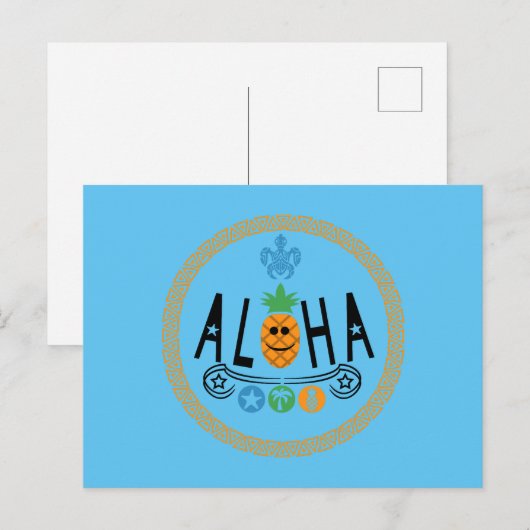 Aloha Ananas Design - Standardpostkarte Postkarte (Vorne/Hinten)