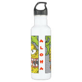 Aloha Ananas Edelstahlflasche (Vorderseite)