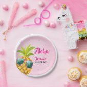 Aloha Ananas-Geburtstags-Pappteller tropisches Pappteller (Party)
