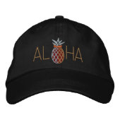 Aloha Ananas-Stickerei-Grafik an Bestickte Kappe (Vorderseite)