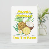 Aloha, Ananas, tropische Einladung (Stehend Vorderseite)