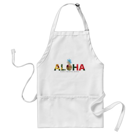 Aloha and pineapple Hibiscus pictures Schürze (Vorne)