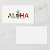Aloha and pineapple Hibiscus pictures Visitenkarte (Vorne/Hinten)