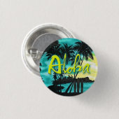 Aloha Aqua Sunset Pin Button (Vorne & Hinten)