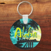 Aloha Aqua Sunset Schlüsselanhänger (Vorderseite)