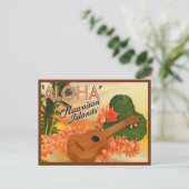 Aloha aus Hawaii Feiertagspostkarte (Stehend Vorderseite)