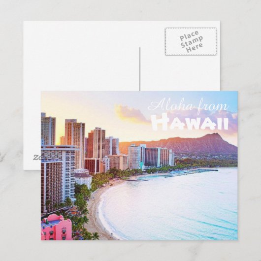 Aloha aus Hawaii Postkarte (Vorne/Hinten)