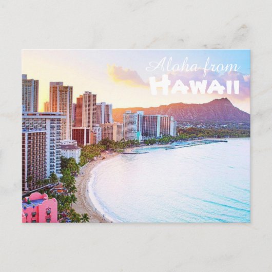 Aloha aus Hawaii Postkarte (Vorderseite)