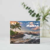 Aloha aus Hawaii Postkarte (Stehend Vorderseite)