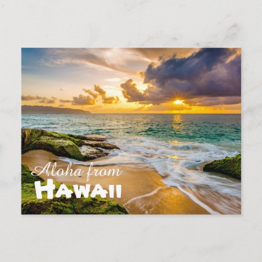 Aloha aus Hawaii Postkarte (Vorderseite)