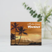 Aloha aus Hawaii Postkarte (Stehend Vorderseite)