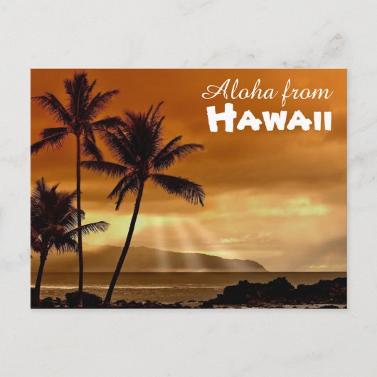 Aloha aus Hawaii Postkarte (Vorderseite)