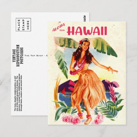 Aloha aus Hawaii Postkarte (Vorne/Hinten)