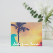 Aloha aus Hawaii Postkarte (Stehend Vorderseite)