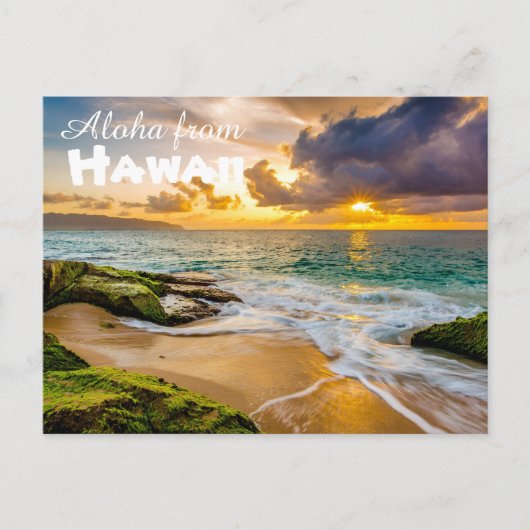 Aloha aus Hawaii Postkarte (Vorderseite)