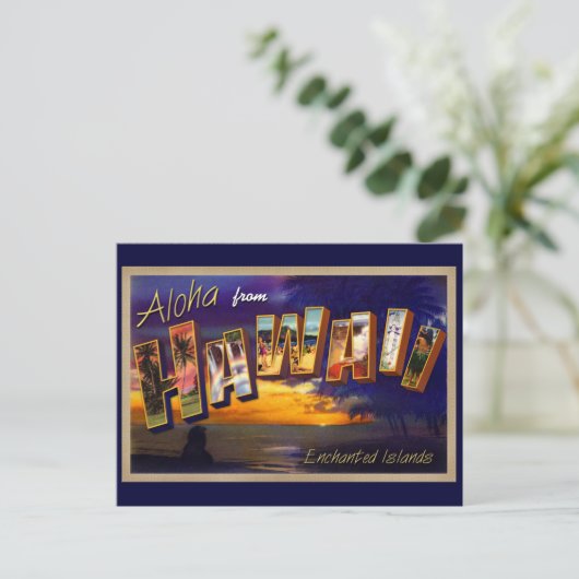 Aloha aus Hawaii Postkarte (Stehend Vorderseite)