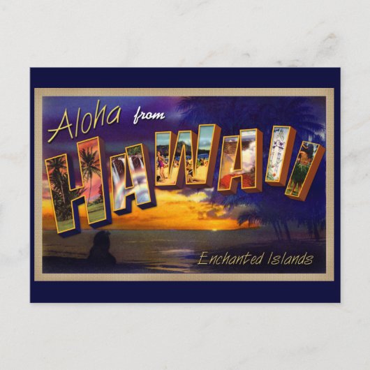 Aloha aus Hawaii Postkarte (Vorderseite)