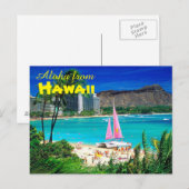 Aloha aus Hawaii Postkarte (Vorne/Hinten)
