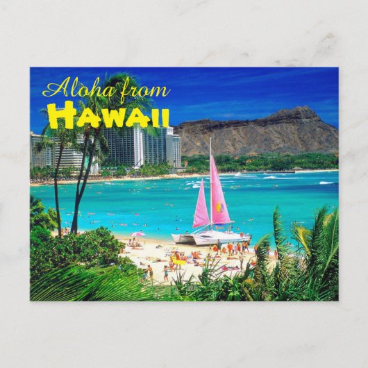 Aloha aus Hawaii Postkarte (Vorderseite)