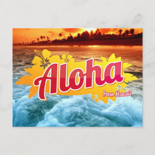 Aloha aus Hawaii Postkarte