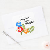 Aloha aus Hawaii Quadratischer Aufkleber (Umschlag)