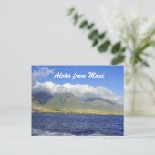 Aloha aus Maui Hawaii Postkarte (Stehend Vorderseite)