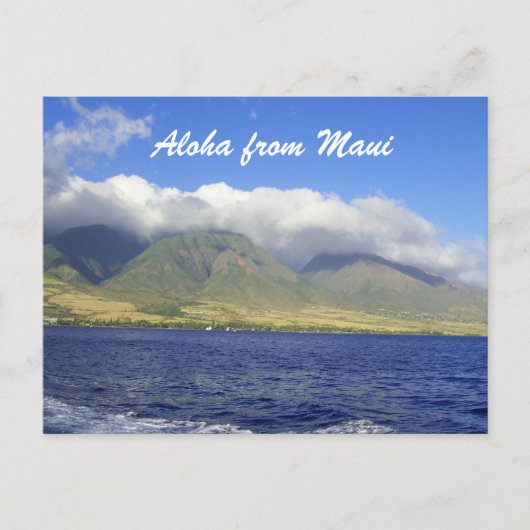 Aloha aus Maui Hawaii Postkarte (Vorderseite)