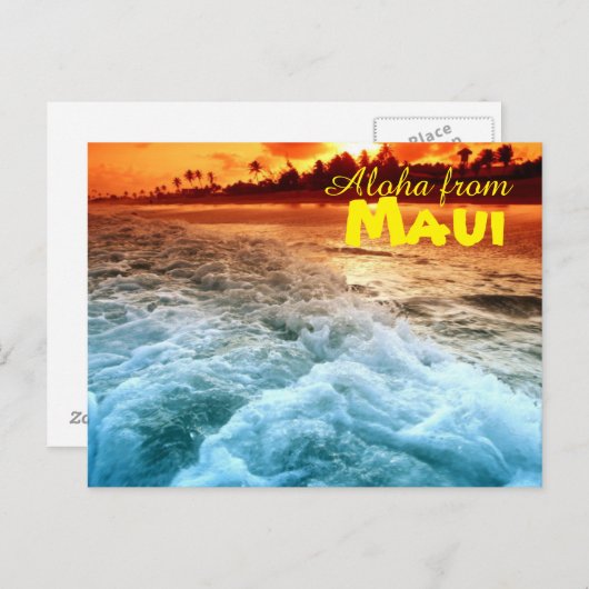 Aloha aus Maui Postkarte (Vorne/Hinten)