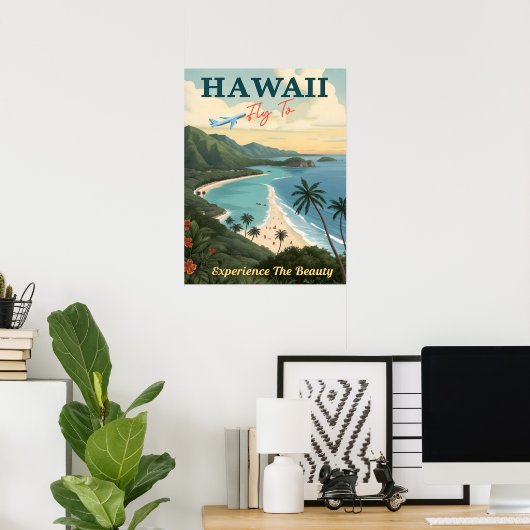 Aloha aus Paradies: Hawaii Poster (Heimbüro)