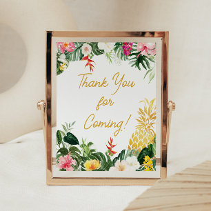 Aloha Baby Ananas-Baby-Party Dankeschön-Schild Poster