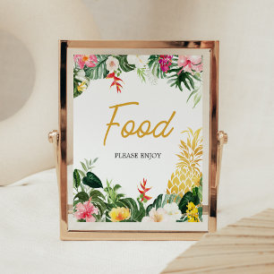 Aloha Baby Ananas Baby-Party-Essen-Schild Poster
