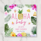 Aloha Baby Ananas & Schnullers Babydusche Luau Geschenkanhänger (Vorderseite)
