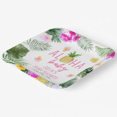 Aloha Baby Ananas & Schnullers Babydusche Luau Pappteller (Gewinkelt)