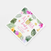 Aloha Baby Ananas & Schnullers Babydusche Luau Serviette (Ecke)